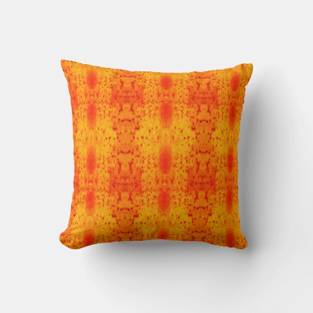 Black, yellow orange fall solid back throw pillow (Front)