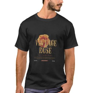 Black Yellow Orange Vintage Rose Untold Story T-Shirt