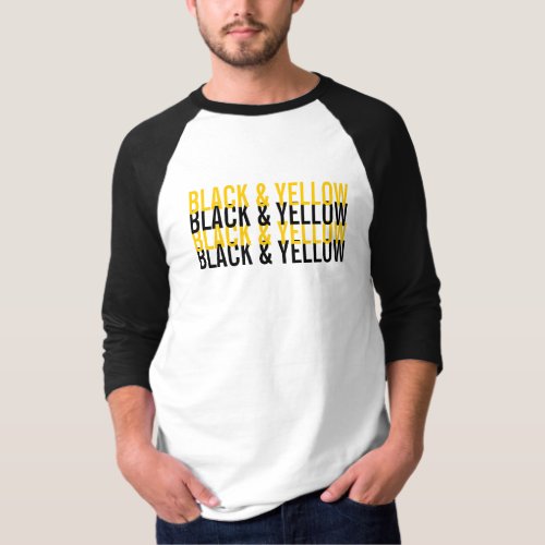 Black  Yellow Pittsburgh Love T_Shirt