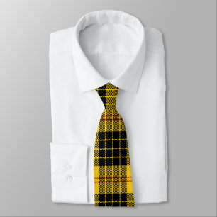 Black Yellow Plaid Neck Tie