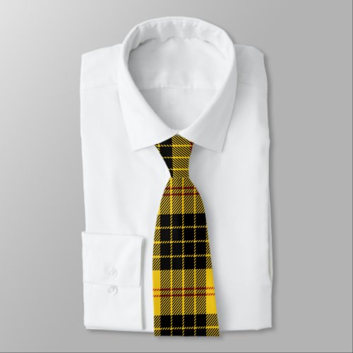Black Yellow Plaid Neck Tie