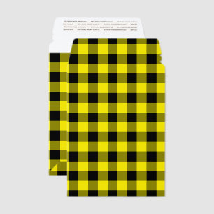 Black Yellow Plaid Shipping Envelope Mailers