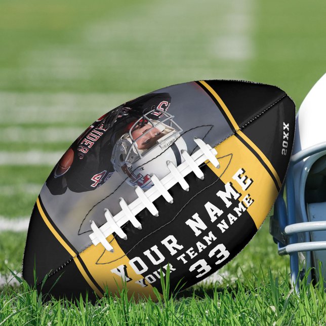 Black Yellow Player Name Number Team Photo  Football (Creator Uploaded)