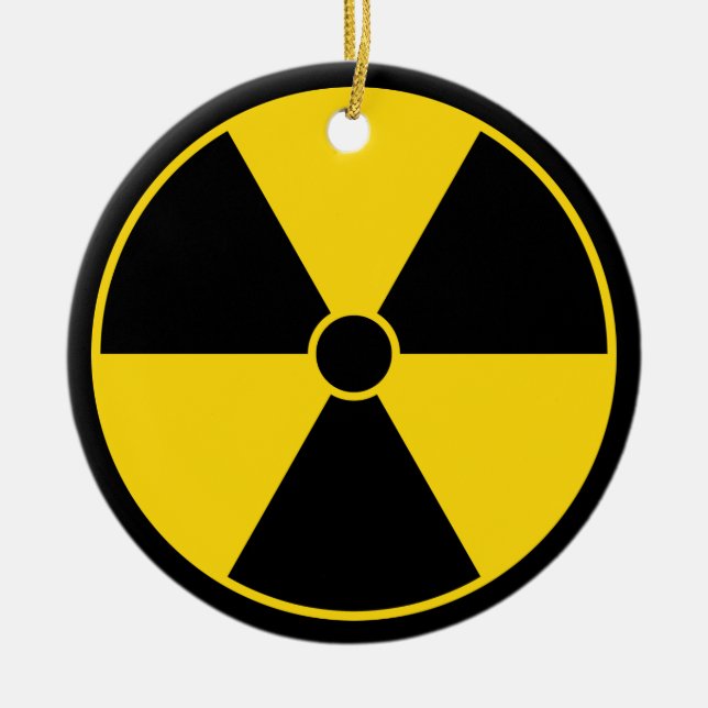 Black & Yellow Radiation Symbol Ornament (Front)
