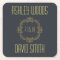 Black Yellow Save The Date Coaster