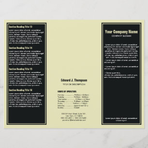 Black Yellow Simple Border Brochure