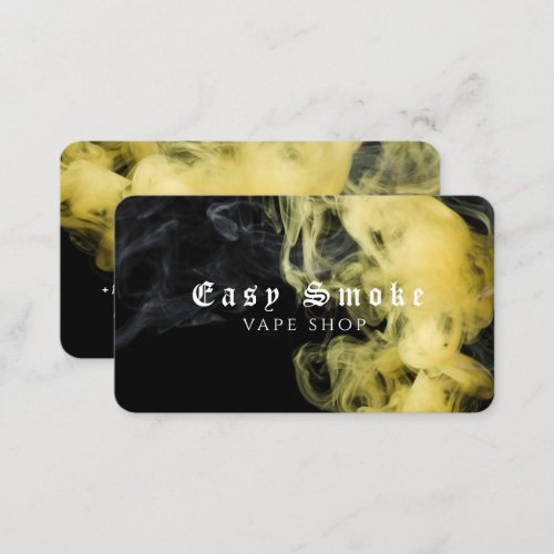 Black Yellow Smoke Vape Shop Business Card