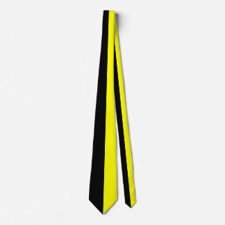 Black & Yellow Split Color Neck Tie