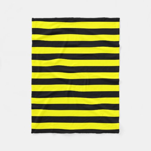 Black  Yellow Stripes Pattern Fleece Blanket