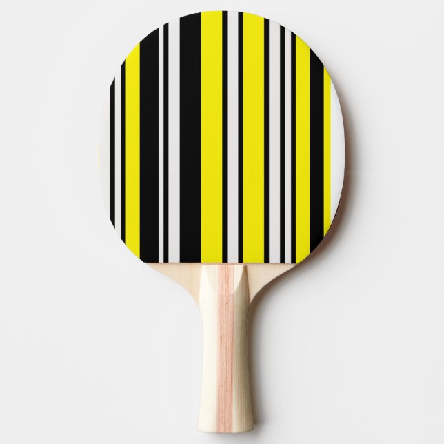 black yellow stripes ping pong paddle (Front)