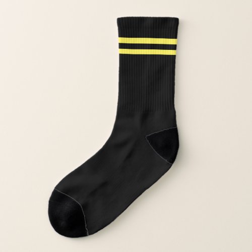 Black Yellow stripes Socks