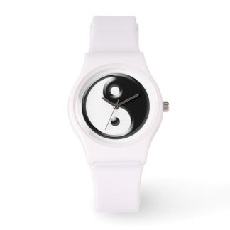Black Yin Yang Symbol Watch