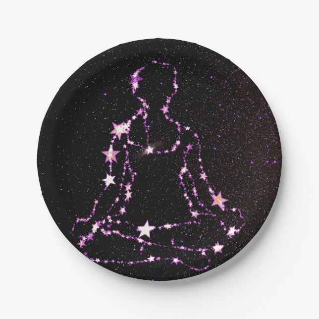 black yoga paper plates (Front)
