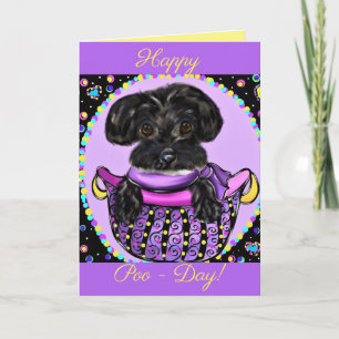 Black Yorkie Poo Card