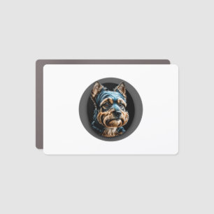 black yorkshire terrier car magnet