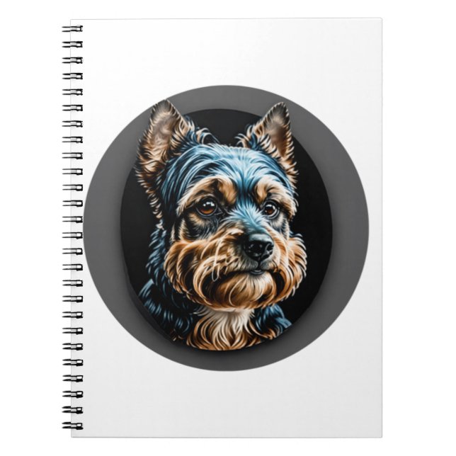 black yorkshire terrier notebook (Front)
