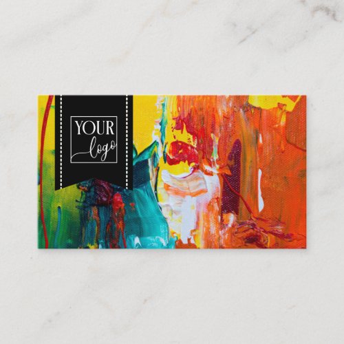 Black Your Logo Artwork Artist Art Studio Business Card