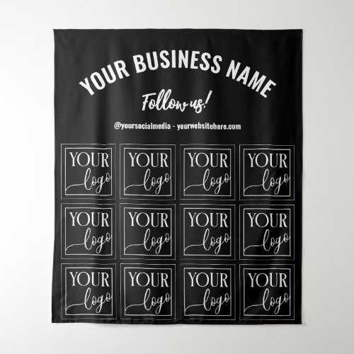 Black Your Logo Follow Us Small Business Backdrop