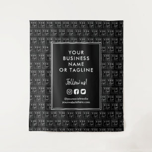 Black Your Logo Pattern Social Media Backdrop