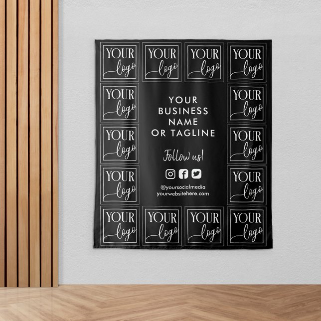 Black Your Logo & Social Media Backdrop (Creator Uploaded)