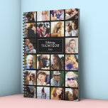 Black Your Photos Insta Collage 2024 Planner<br><div class="desc">Photo insta collage black planner featuring 22 photos of your family and friends,  your name,  and the year.</div>