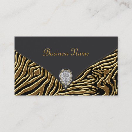 Black Zebra Gold Black Zebra Business Card