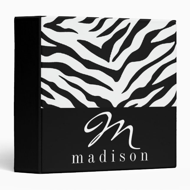 Black Zebra Print Binder (Front/Spine)