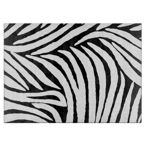 Black Zebra Print Cutting Board