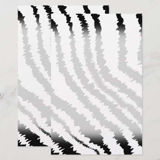 Black Zebra Print Pattern. (Front/Back)