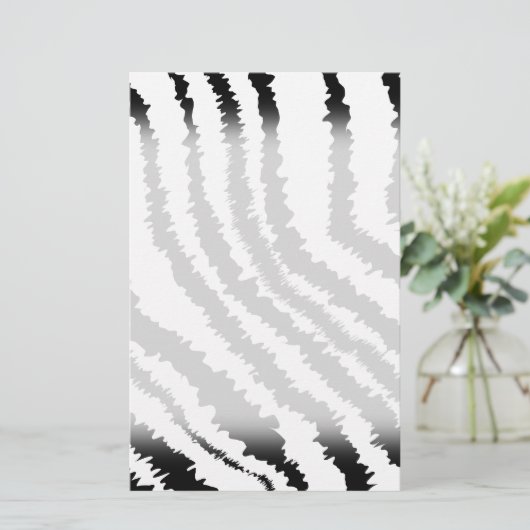 Black Zebra Print Pattern. (Standing Front)