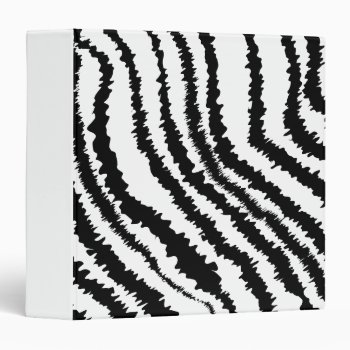 Black Zebra Print Pattern. Binder by Graphics_By_Metarla at Zazzle