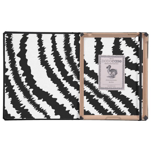 Black Zebra Print Pattern. Cases For iPad (Inside)