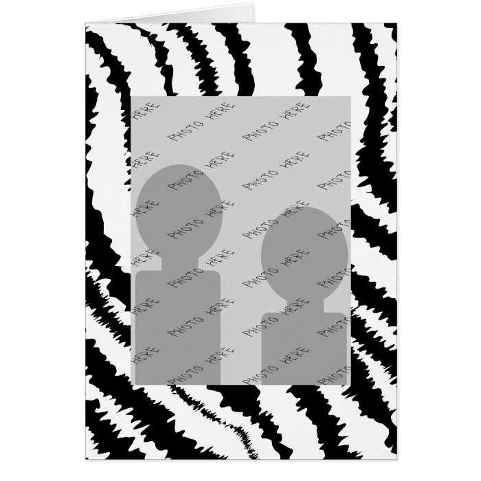 Black Zebra Print Pattern. Greeting Cards