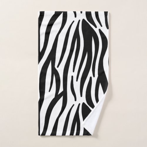 Black Zebra Stripe Hand Towel