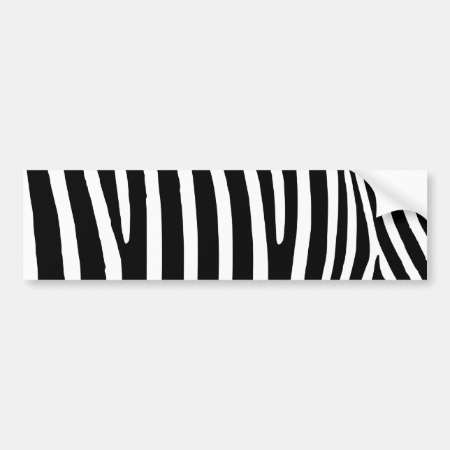 Black Zebra Stripes Bumper Sticker (Front)