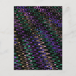 black ziggyzag postcard