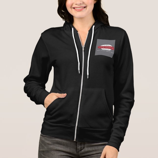 BLACK ZIPPER HOODY FOR THE GIRLZ (Front)