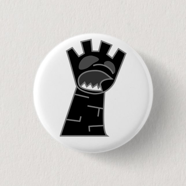 Black Zombie Rook Button (Front)