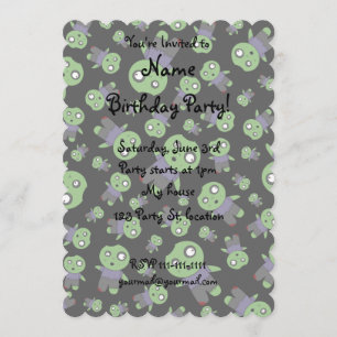 Black zombies invitation