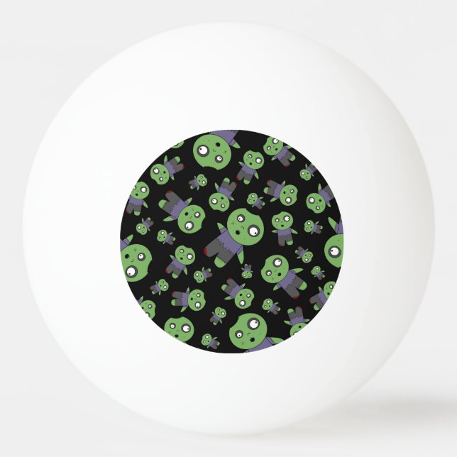 Black zombies Ping-Pong ball (Front)