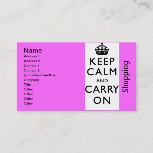 Customizable blackandwhite201 - shopping business card template