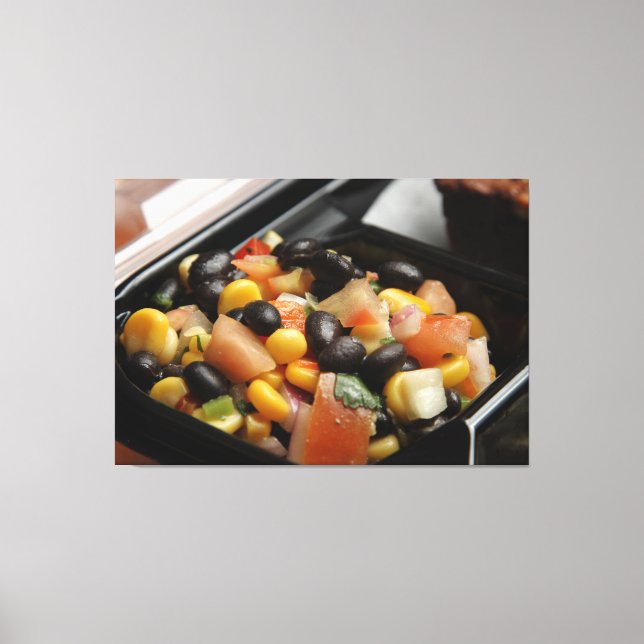 Blackbean and Corn Salad Canvas Print (Front)