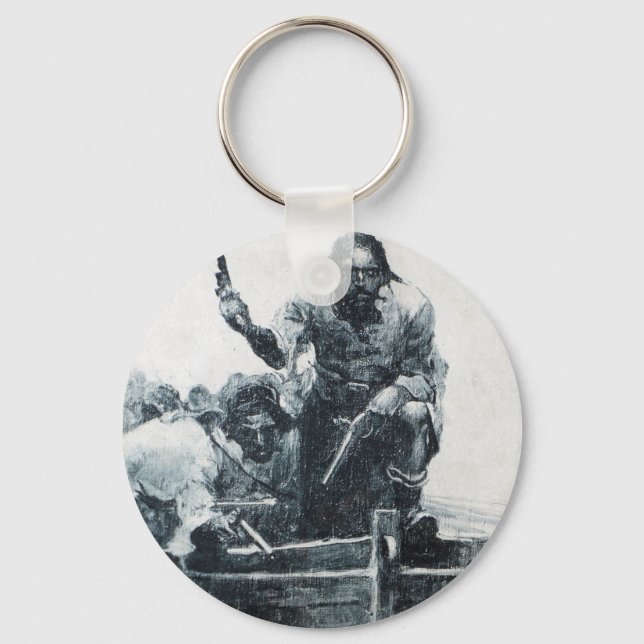 Blackbeard Approaching Keychain (Front)