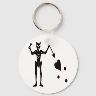 Blackbeard Black Keychain