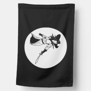 Blackbeard lady pirate flag