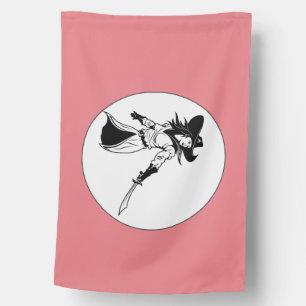 BLACKBEARD lady pirate flag