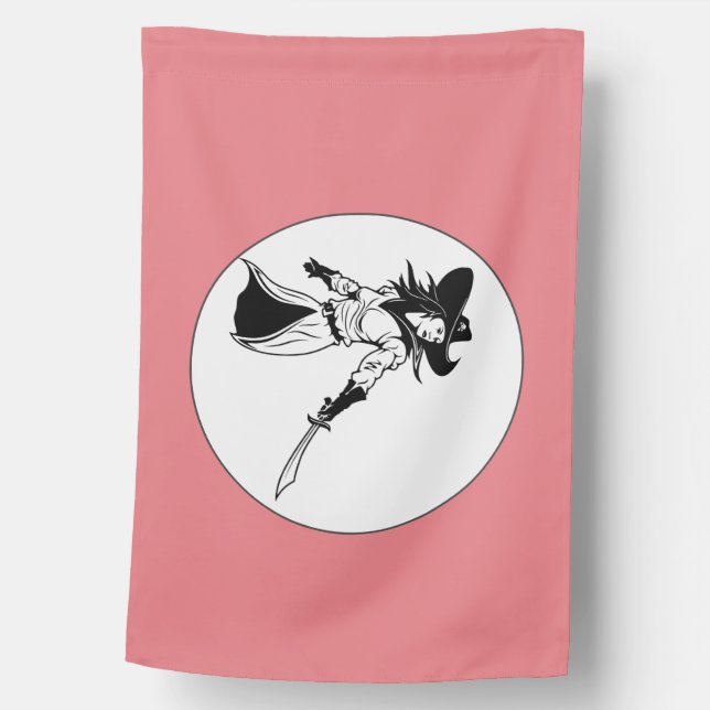 BLACKBEARD lady pirate flag (Front)