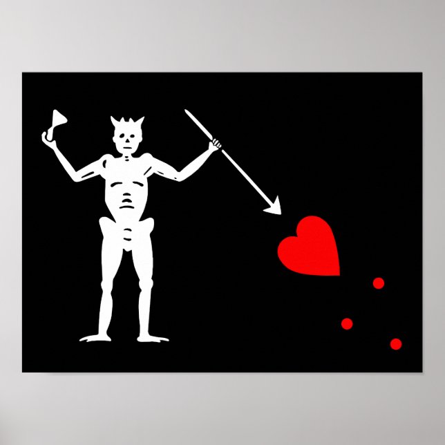 Blackbeard Pirate flag Poster (Front)