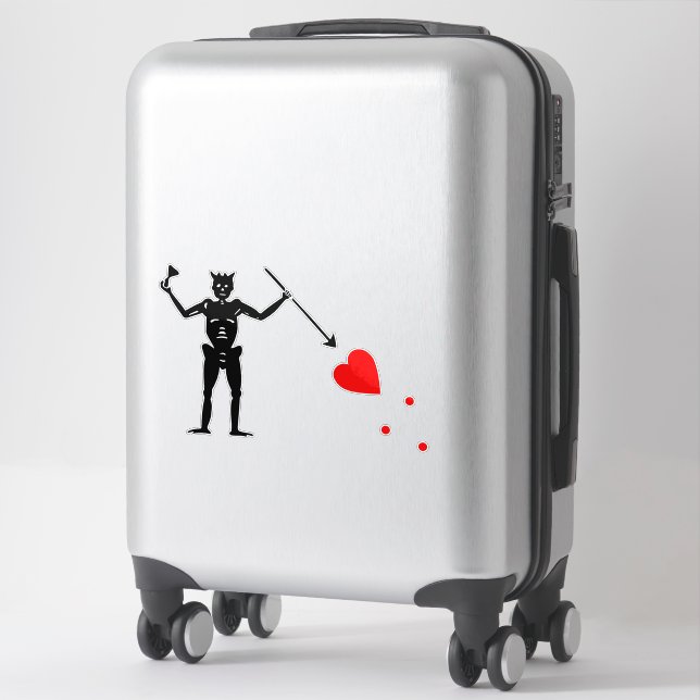 Blackbeard Pirate flag Sticker (Suitcase)