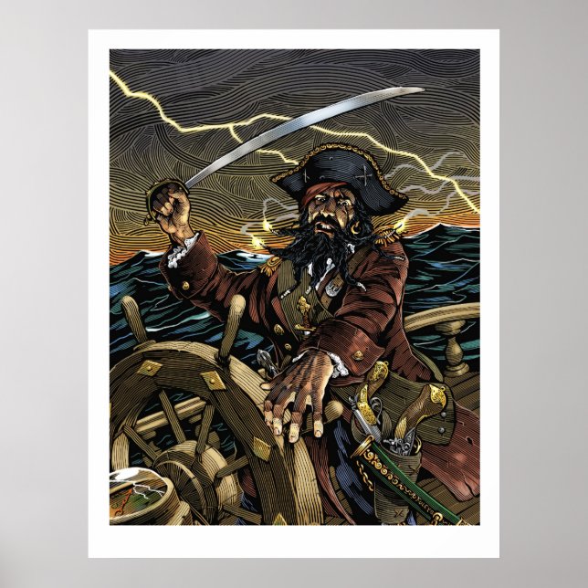 Blackbeard Pirate Poster (Front)